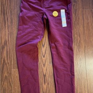 Kids girls Cat&Jack Maroon Leggings jeggings
